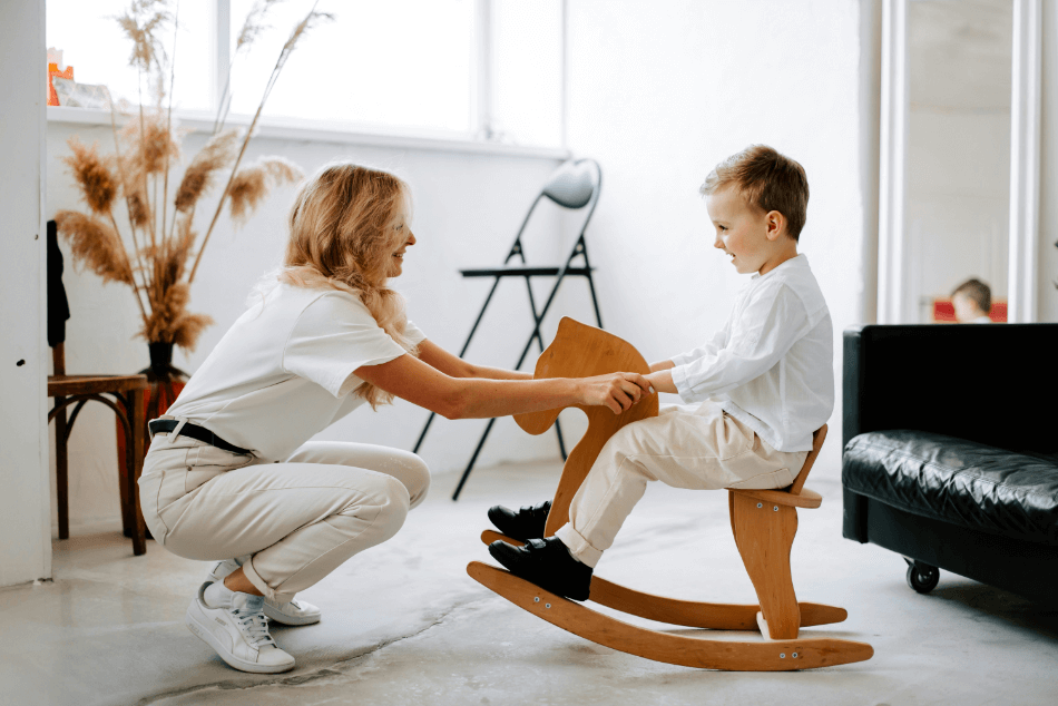 Children engaged in play therapy